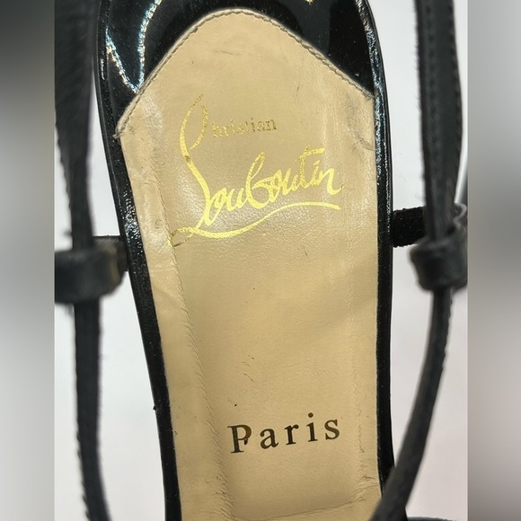 CHRISTIAN LOUBOUTIN Zigounette 140 Spike Accent T-Strap Heels Size 38EU 8US - Picture 14 of 16